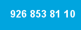 926 853 81 10 926 853 81 10